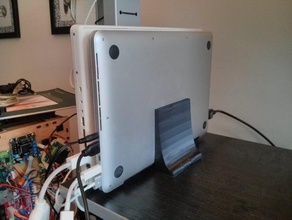 supporto verticale per due macbook organizzazione computer portatile 3d print model - Mito3D
