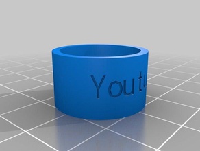 youtube yüzüğü yüzük özelleştirilmiş 3d print model - Mito3D