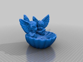 Engel-Kerze-Halter multiscan durchsucht Replikate makerbotdigitizer 3d print model - Mito3D