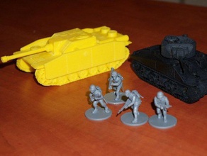 tank stug ölçek 28 mm oyunlar eylem cıvata dddbot model wargame 3d print model - Mito3D
