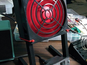 3d baskı lehim duman çıkarıcı 120mm fan yazıcı aksesuarlar abs karbon karakalem filtre somun yakalar kokusu havya dumanı 3d print model - Mito3D