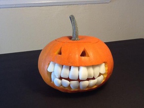realista abóbora dentes decoração jack-o-lantern 3d print model - Mito3D
