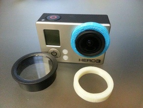 gopro 3 lens caps set camera 3d print model - Mito3D