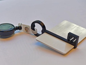 badge holder key shape other 3d print model - Mito3D