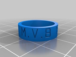 amins ring 191 rings customized 3d print model - Mito3D