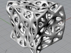 generated voronoi cube sculptures generative rhino 3d print model - Mito3D