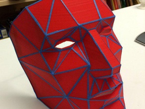 low-poly-Maske Gehörlosen Kostüm Gesicht halloween Kopf polygon 3d print model - Mito3D