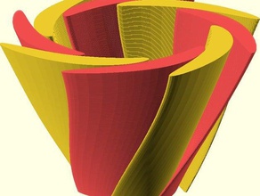 dual extrusion petal vase Kunst 3d print model - Mito3D