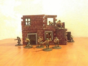 wall system scale28 mm ruins games wargame wargames wargaming 3d print model - Mito3D