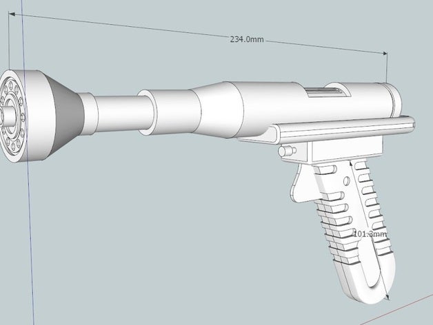 zam wesell blaster star wars el ataque de los clones props 3D print model - Mito3D