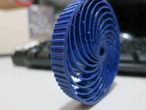 parametrische luftloser Reifen andere Spirale Frühling Rad 3d print model - Mito3D