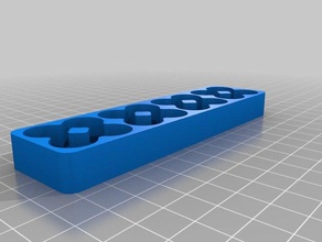 la bandeja de batería 4x1 organización personalizado 3d print model - Mito3D