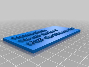 mi personalizados personalizado nombre de la placa otros 3d print model - Mito3D