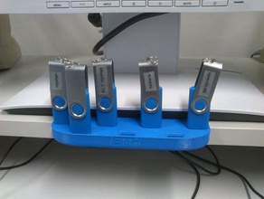 usb rack office recipiente secretária 3d print model - Mito3D
