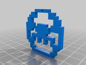 pixel art colgante la joyería personalizado 3d print model - Mito3D