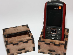 samsung b2100 stand organization cellphone laser cut plywood 3d print model - Mito3D