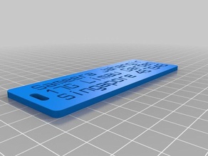 il mio personalizzato customizer versione bagagli etichetta sam organizzazione 3d print model - Mito3D