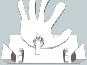 waving hand mechanical toys simple sketchup 3d print model - Mito3D