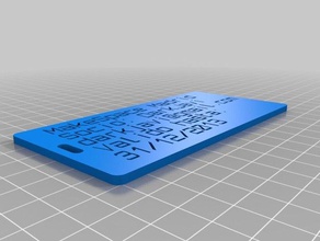 tarjeta makespace organizzazione personalizzato 3d print model - Mito3D