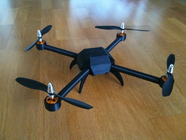 pl1q vampir yazdırılabilir quadcopter 3d diğer drone uçan gerçek multirotor multiwii pla printbot rc taslak uav ultimaker 3D print model - Mito3D