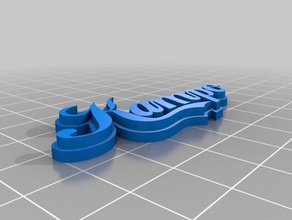 key chain 2d art 3d print model - Mito3D