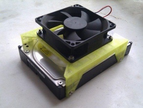 disque dur externe ventilateur de refroidissement support d'autres mendel reprap 3d print model - Mito3D