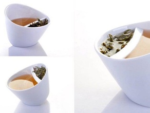 anglepot hacer de su té manera fácil una taza tiempo cocina comedor magia la novedad relajarse bolsita tetera tipcup whatakuai 3d print model - Mito3D