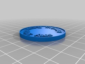 meu personalizada moeda chip 2 moedas emblemas 3d print model - Mito3D