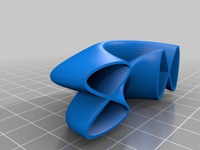half figure 8 immersion math art customized 3d print model - Mito3D