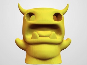 devil cute monster pencil pot office 3d print model - Mito3D