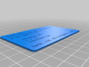 my customized text card tech-inc organization 3d print model - Mito3D