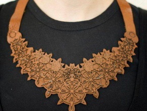 leather necklace other jewellery jewelry lasercut 3d print model - Mito3D