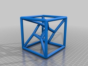 mi personalizados distorsionada tesseract de matemáticas arte 3d print model - Mito3D