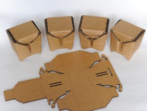 folding box 100mm other cardboard holder laser 3d print model - Mito3D
