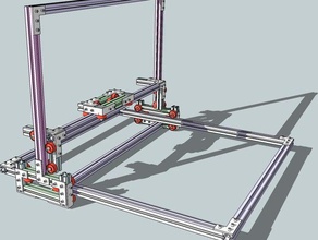 cnc frame made maker beam profiles ball bearings 633zz diy 3d print model - Mito3D
