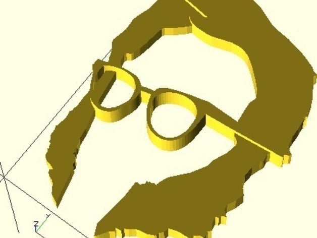 isaac asimov keychain other openscad 3D print model - Mito3D