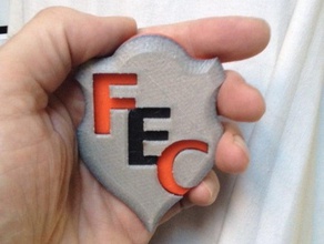 financial economic crime investigator id-shield accessories badge fec 3d print model - Mito3D