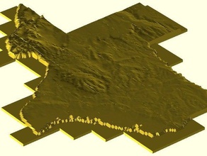 texas other geography heightmap landscape states 3d print model - Mito3D