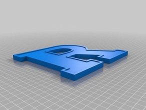 rutgers logo des signes logos 3d print model - Mito3D