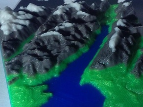 lago di garda mapa 3d de los edificios estructuras 3d print model - Mito3D