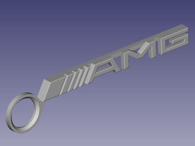 amg mercedes portachiavi 3D print model - Mito3D