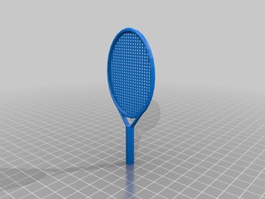thing-a-day 16 openscad tennis racket other 3d print model - Mito3D