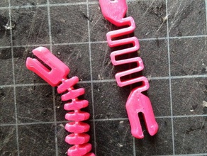 goupilles de serpent pins d'autres bandé connecteur flexible 3d print model - Mito3D