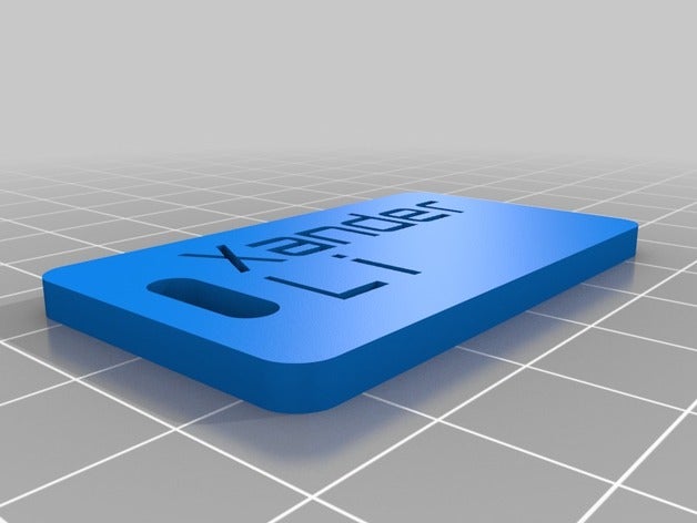 xander li etiqueta con su nombre organización personalizado 3D print model - Mito3D