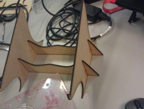 more stable laptop stand other holder laser lasercut cutter ornament 3d print model - Mito3D