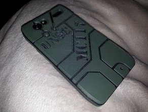 motorola droid razer cover halo inspired mobile phone 3d print model - Mito3D