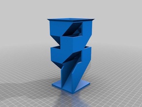 angular dice tower variant 1 customized 3d print model - Mito3D