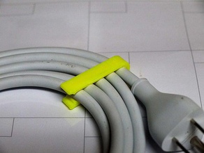 mac power cord clip office 3d print model - Mito3D