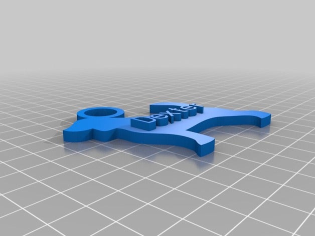 dexter Schlüsselanhänger angepasst 3D print model - Mito3D