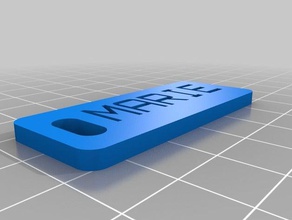 marie - tag de l'organisation personnalisé 3d print model - Mito3D